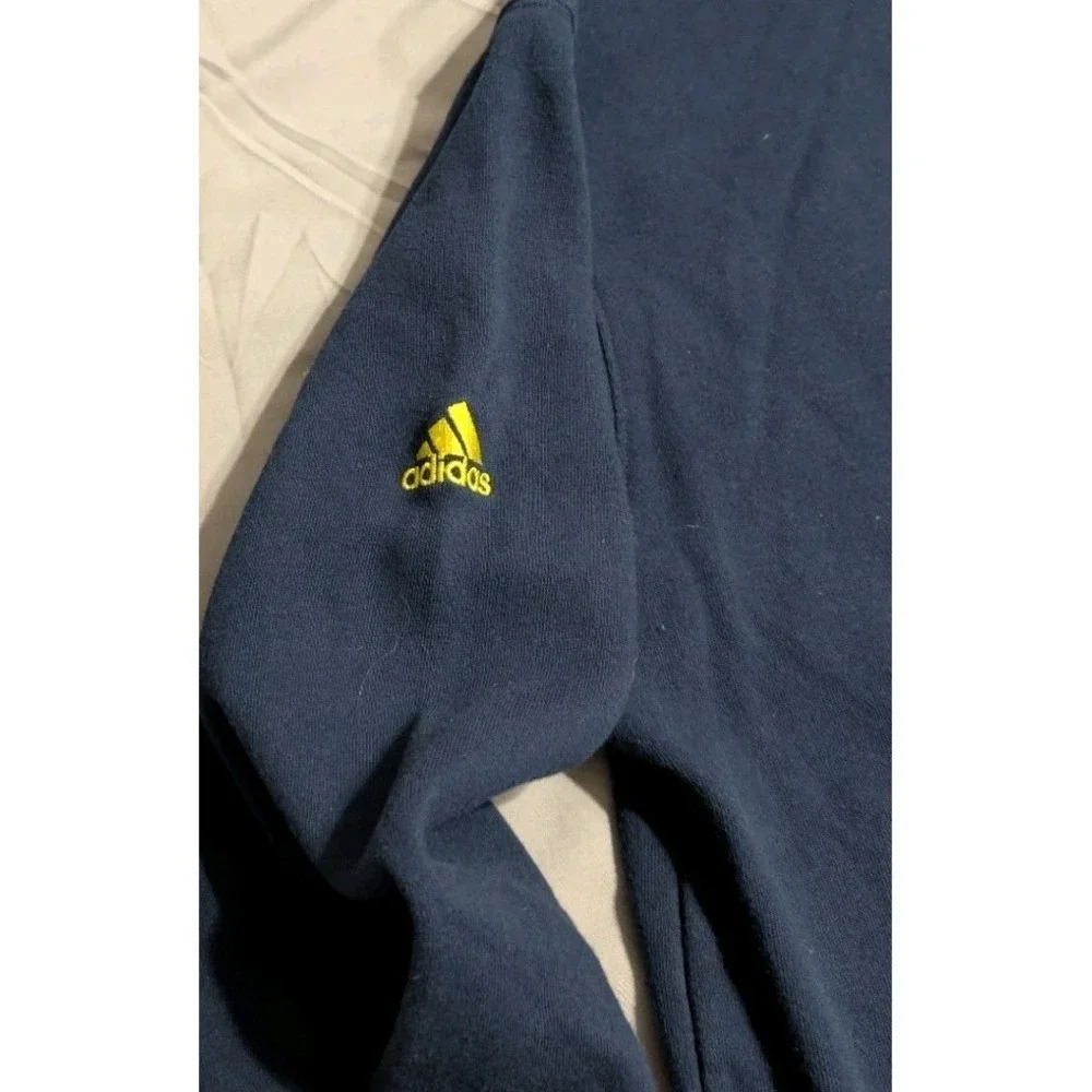 Adidas‎ Michigan Wolverines Hoodie Navy Yellow Pullover Sweatshirt Small